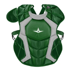 Protector de pecho para receptor de béisbol All-Star System Seven Pro NOCSAE adulto, verde - Imagen 1 de 1