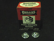 Vintage RALEIGH and PHILLIPS bicycle pedal dustcaps pair NOS
