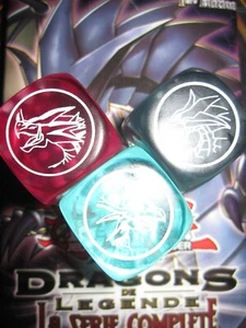 YU-GI-OH! LOT 3 dés COLLECTOR CRITIAS HERMOCRATE TIMEE DRAGONS DE LEGENDE NEUFS - Picture 1 of 3