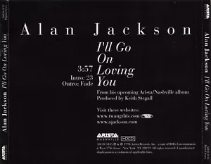 Alan Jackson - I'll Go On Loving You - PROMO CD Single - Picture 1 of 1