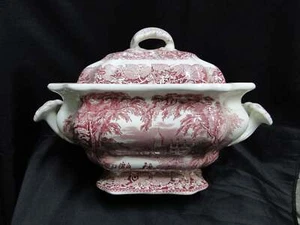 Mason's Vista Pink, Transferware: Tureen & Lid, 10 1/2", As Is - Picture 1 of 17