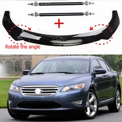 For Ford Taurus SHO Glossy BK Front Bumper Lip Splitter Body Kits+ 2x Strut Rods Foto 1 de 4
