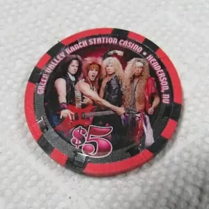 Green Vally Ranch Station Casino Henderson Nevada Steel Panther $5 Chip - Picture 1 of 2