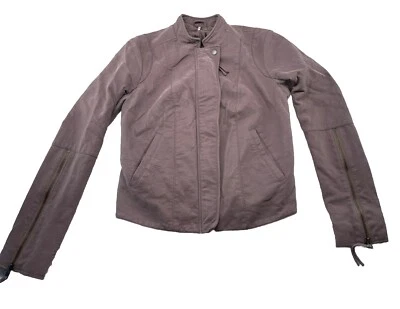 Chaqueta Free People Cool and Clean Gris Lavanda Moto Informal Mujer Talla 8 Foto 1 de 4