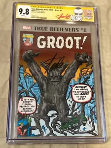 True Believers Groot #1 Tales to Astonish #13 Reprint Signed Stan Lee CGC 9.8 SS - Picture 1 of 2