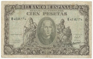 SPAIN, ESPAÑA - 100 Pesetas 9. 1. 1940. P118 (S032) - Picture 1 of 1