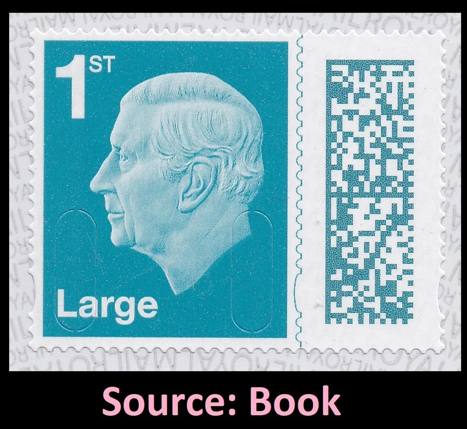 GB King Charles III Definitive Turquoise 1st Large M23L book single MNH 2023 - Image 1 of 1