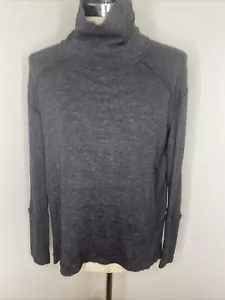 We the Free People Damen Tunika grau übergroß Langarmshirt L offener Rücken - Bild 1 von 6