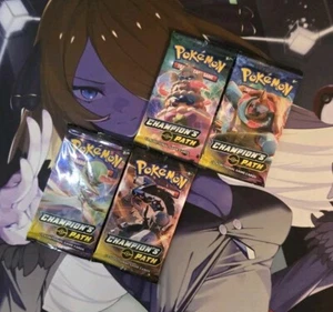 4x[QUATTRO] CHAMPION'S PATH Booster Packs Carte Pokemon TCG Art Set NUOVE SIGILLATE 2020 - Foto 1 di 2