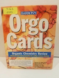 BARRON' S Orgo Cards Review Flash Cards Organic Chemisty-College Test Prep 100% - Foto 1 di 7