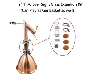 2" Tri-Clover Sight Glass Extention /Gin Basket Kit for Upgrade 2" Modular Still - Picture 1 of 3