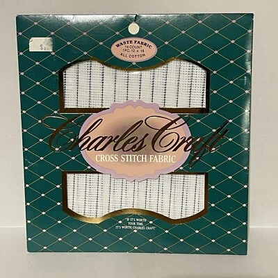 Charles Craft - Tecido de ponto cruz (tecido residual) 14 unidades 12 x 18" - Imagem 1 de 2