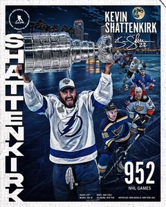 Foto de hockey de Kevin Shattenkirk collage de retiro Lightning Blues Ducks 8x10 NHL - Imagen 1 de 1