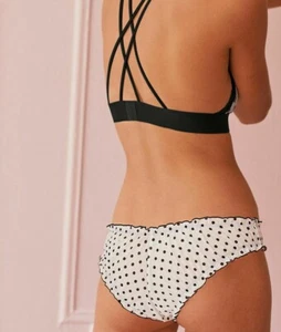 Victorias Secret BLUSH Love Sheer RUFFLE Edge Mesh SEXY Cheekster Panty NWT PINK - Picture 1 of 12