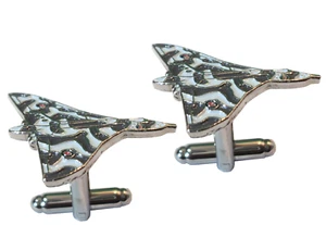 Falklands/Cold War Avro Vulcan RAF Jet Bomber Military Metal Aircraft Cufflinks - Picture 1 of 2