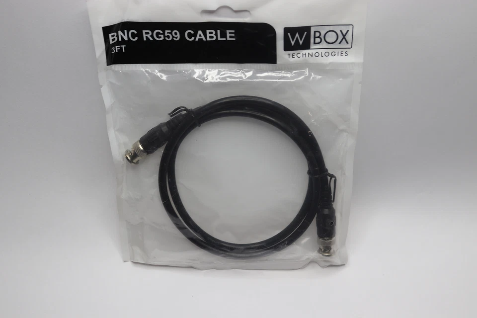 W Box Male to Male BNC RG59 Cable Black 3-ft. 0E-603BNC - Image 1 of 1