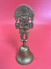 Vtg Brass Metal India Temple  Ritual Church Bell  Handle 5-3/4&quot;