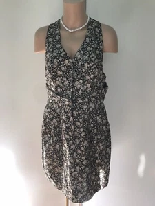 All Saints Spitalfields A-Line Dress Flower Multicolor Dress Size UK14 EU42 US10 - Picture 1 of 12