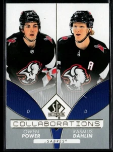 2022-23 SP Authentic Collaborations #C-11 Owen Power / Rasmus Dahlin - Picture 1 of 2
