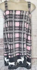 White River Bass Pro Shops Womens Pink Gray Soft Wearable Towel Cover Up Robe OS - Picture 1 of 12