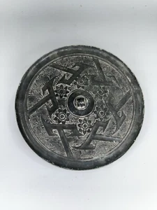 Specchio cinese argento lega rame stati guerra periodo 221BC-476BC Shan Lotus - Foto 1 di 12