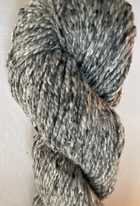 Tahki Chelsea 65 Silk 35 Wool Yarn Unit of 1  Gray/White Tweed New  Vintage - Picture 1 of 5