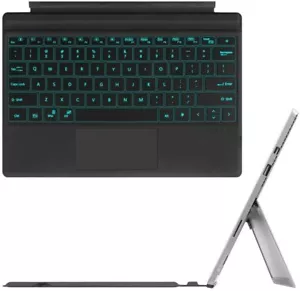 Drahtlose Bluetooth-Tastatur mit 7 Farben und Hintergrundbeleuchtung für Microsoft Surface Pro 7/6/5/4/3 - Bild 1 von 8