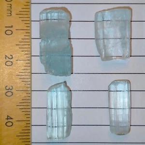 Beryl Aquamarine natural rough crystals loose gemstones lot Shigar 44.5ct - Bild 1 von 6