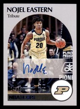 2021-22 Panini Draft Picks Hoops Retro AUTO Blue #30 Nojel Eastern /75