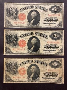 1917 $1 Sawhorse One Dollar Note Bill Large Size Legal Tender Estate Lot Rare ✯ - Picture 1 of 7