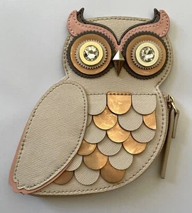 Kate Spade Blaze a Trail Owl Coin Purse - Beige - New With Tags - Picture 1 of 2