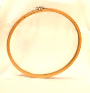 Wooden Round Embroidery Hoop 12" w/ Screw Craft Cross Stitch Handicraft - Used - Picture 1 of 9