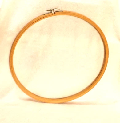 Wooden Round Embroidery Hoop 12" w/ Screw Craft Cross Stitch Handicraft - Used - Image 1 of 4