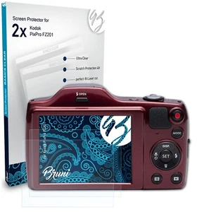 Bruni 2x Lámina Protectora para Kodak PixPro FZ201 Película Protectora - Imagen 1 de 4