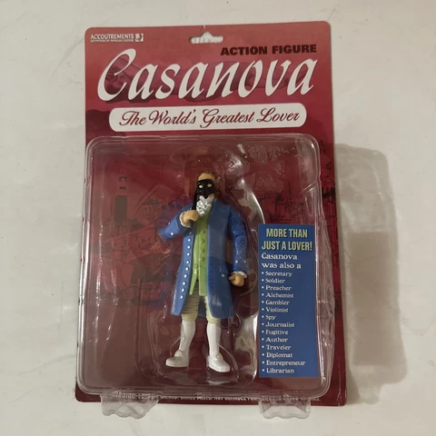 Accoutrements Casanova Action Figure The Worlds Greatest Lover Sealed Rare Cover