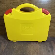 Lego Brand Suitcase Style Storage Box Container Case w/ Dividers Yellow 11x10
