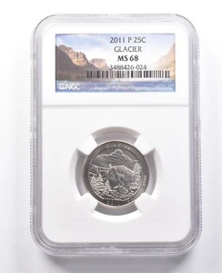 2011-P Washington Quarter Glacier MS68 NGC *7701 - Picture 1 of 3