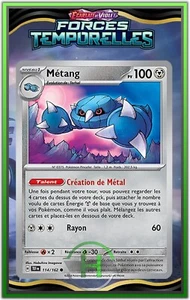 Metang - EV5:Zeitkräfte - 114/162 - Französische Pokemon Karte Neu - Bild 1 von 1