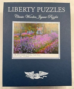 Liberty Puzzles Wooden THE ARTIST'S GARDEN AT GIVERNY 531pc 12.75" x18.5" Monet - Picture 1 of 3