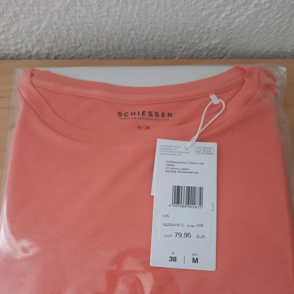 NEU Schiesser Damen Pyjama Night Schlafanzug lang Modal Baumwolle UVP 79,90 € - Bild 1 von 4