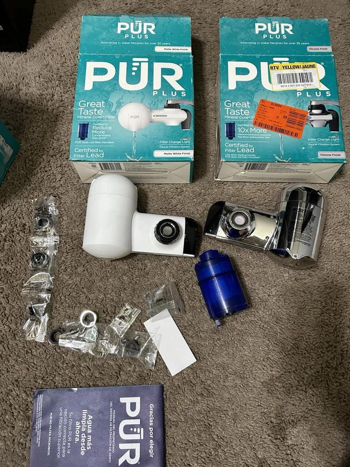 PUR Filtration Water Purifier Filter System One White One Chrome. 1 Filter! ASIS - Image 1 of 4