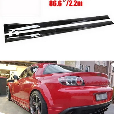 Fit 86.6''Side Skirt /Splitter Extension Rocker Panel For Mazda RX-8 RX8 - Image 1 of 4