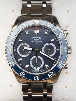 Rotary Les Originales Legacy GB90170/05 Swiss Chronograph Watch. Box & Papers  - Image 1 of 4