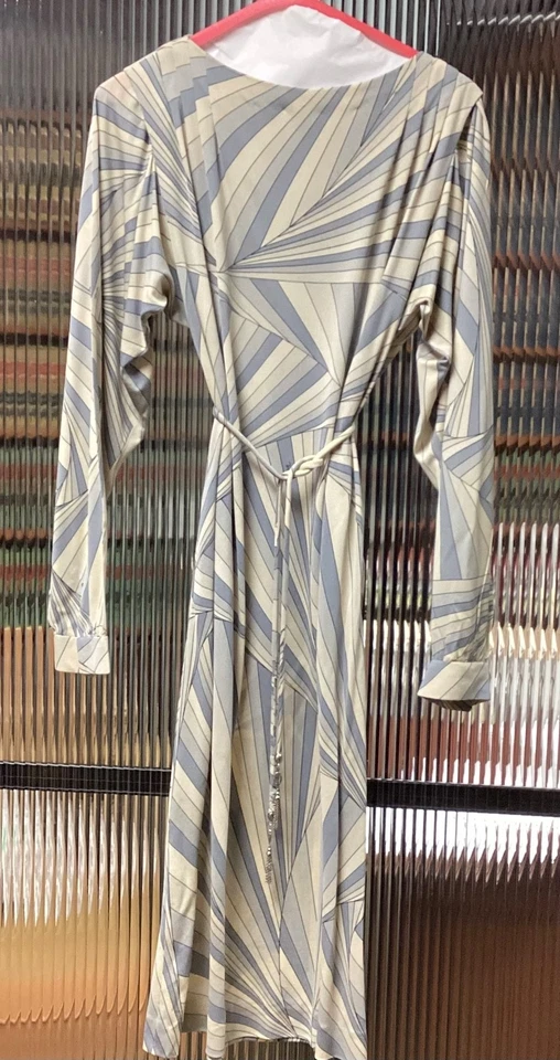 EMILIO PUCCI ITALY IRIDE 1960's Belt Sheath Dress 100% SILK IRIDE Size 10 -FLAWS - Image 1 of 4