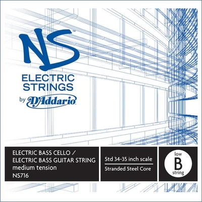 D'Addario NS Electric Bass/Cello Single Low B String, 4/4 Scale, Medium Tension - Image 1 of 3