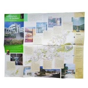 Guía de mapas auto-tour de Getty Center 1999 de colección, arquitectura jardines desplegable - Imagen 1 de 5