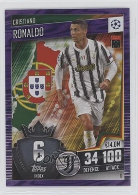 2020-21 Topps Match Attax 101 Purple Cristiano Ronaldo #6 - Image 1 of 2