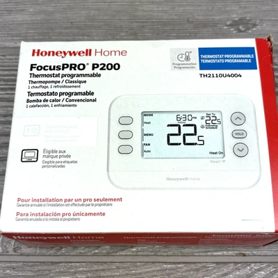 1-NIB Honeywell Home TH2110U4004 FocusPRO P200 1H/1C Programmable Thermostat - Image 1 of 4