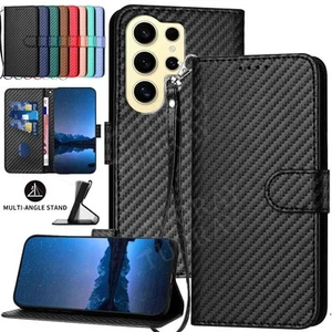 Handy Hülle Für Samsung S25 S24 Plus S23 FE S22 S21+ Ultra Leder Wallet Tasche - Picture 1 of 98