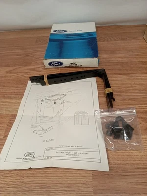 NOS Universal Battery Hold Down Kit 65 up Ford Mustang Fairlane Falcon Bronco - Image 1 of 4